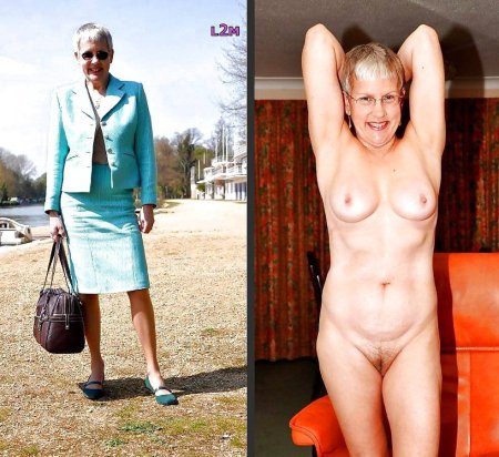 Clothed and undressed old