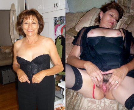 Old women dressed undressed