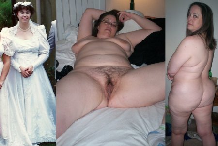 Fat women dressed undressed