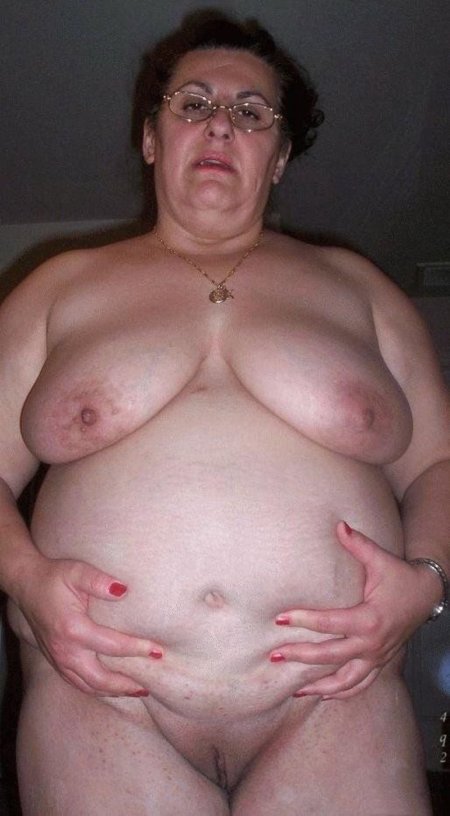 Fat old ladies with a big belly