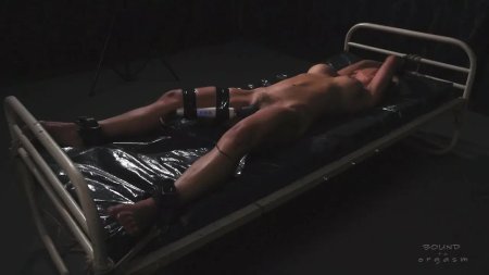 Tied girls forced to orgasm on latex