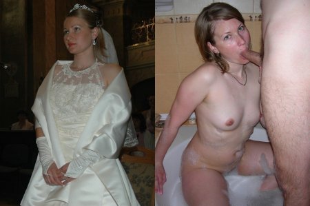Naked wife after a wedding