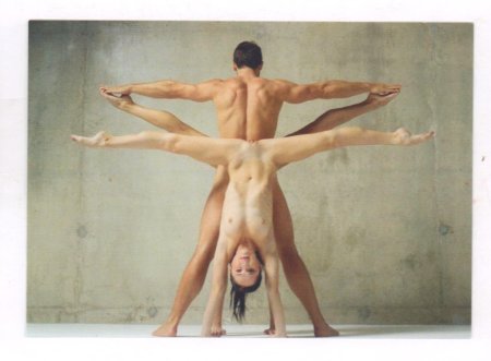 Acrobatics in the nude