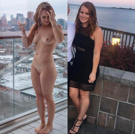 Clothed and undressed bloggers