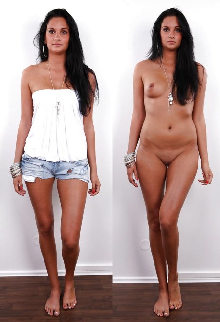 Dressed and undressed oriental girls sitting