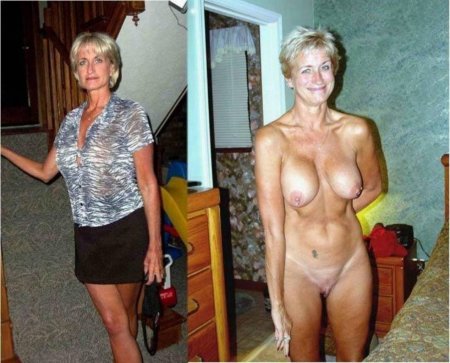 Mature women undress