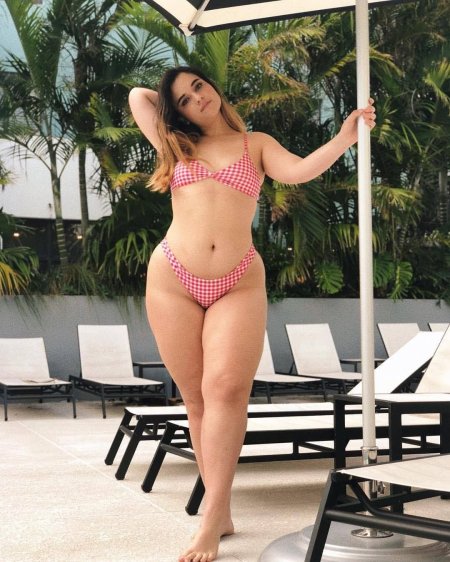 Jessica Garza in a swimsuit