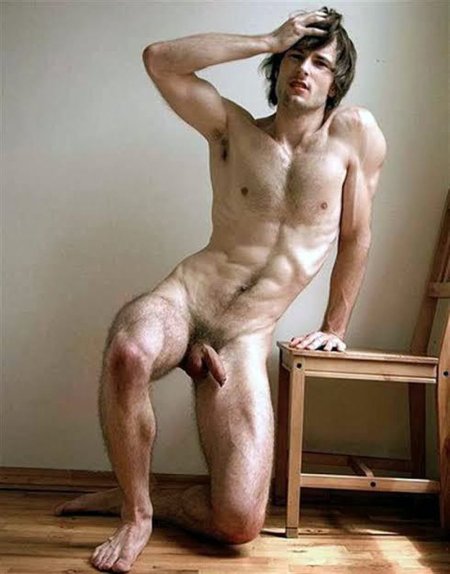 Handsome slender naked guys
