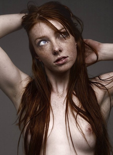 Nude fashion models freckles