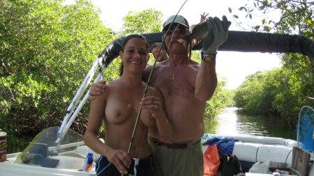 Big tits on fishing