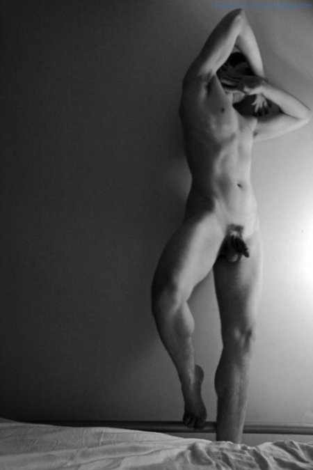 Unusual angles in male nude