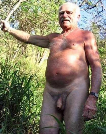 Naked African old man