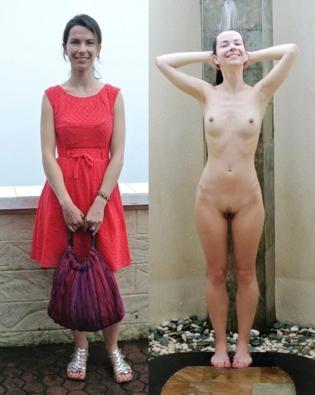 Clothed undressed slim