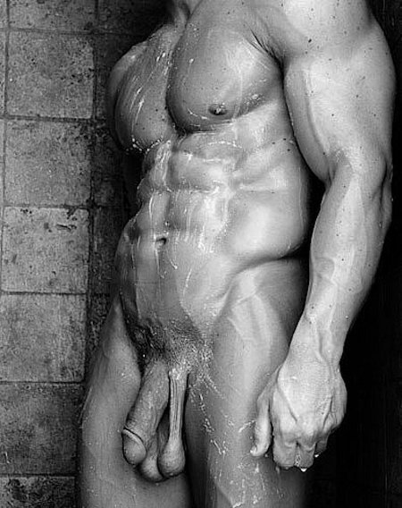 Sexy macho with big Masturbation