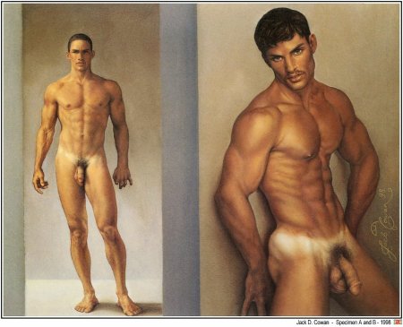 Drawings of naked men with dick