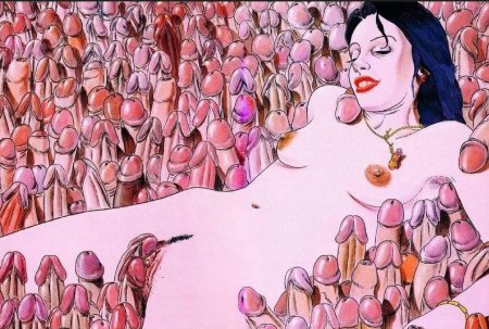 Painting a lot of penises