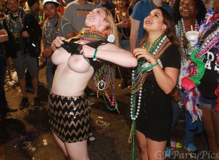 Mardi Gras naked tits