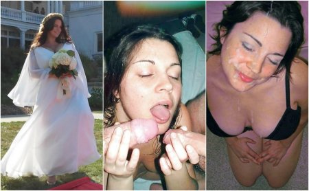 Bride dressed and with a dick
