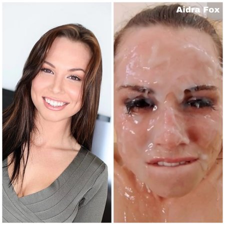 Cumshot face Aidra Fox