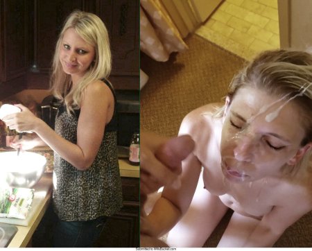 Wife before and after cumshot