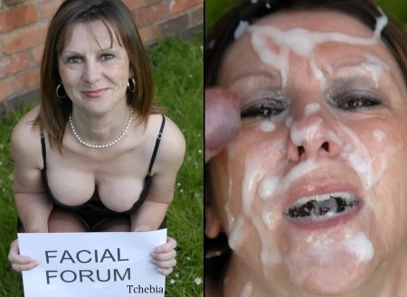 Mature bukkake in clothes