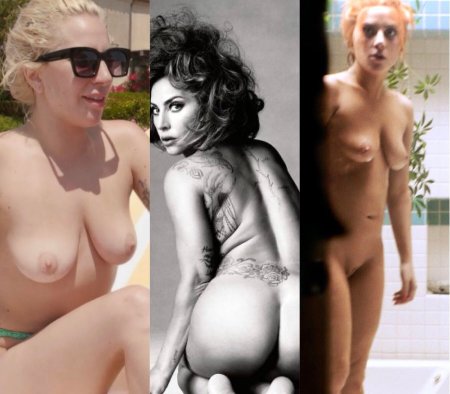 Lady Gaga naked at a concert