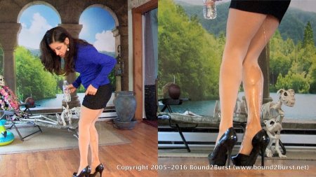 Vika bound2burst female desperation Vika s nude predicament