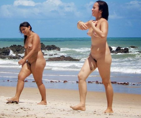 Naked families on the beaches of Brazil