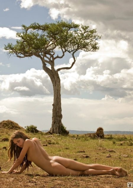 Girls naked in nature