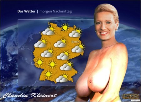 Naked weather forecast TV presenters