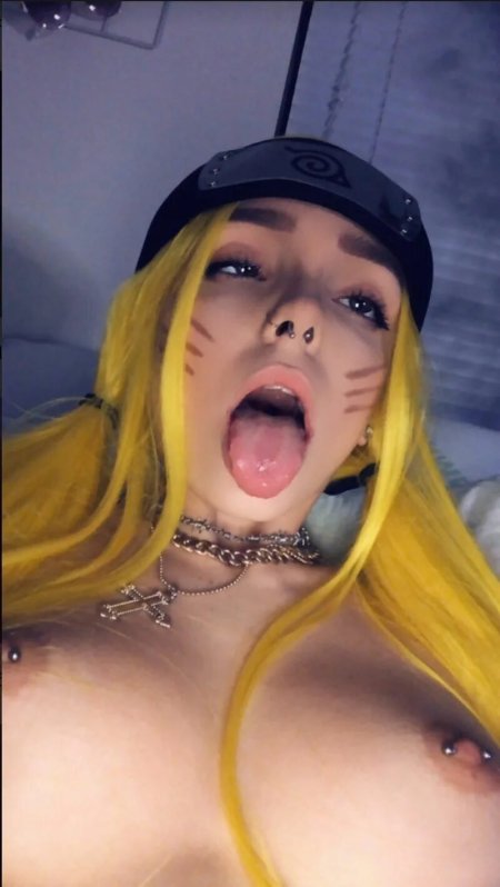 Ahegao in real life naked cosplay