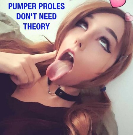 Sticked out her tongue and squinted eyes