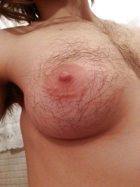 Hairy female tits