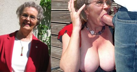 Granny with big tits cumshots
