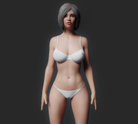 3d model woman Rigged