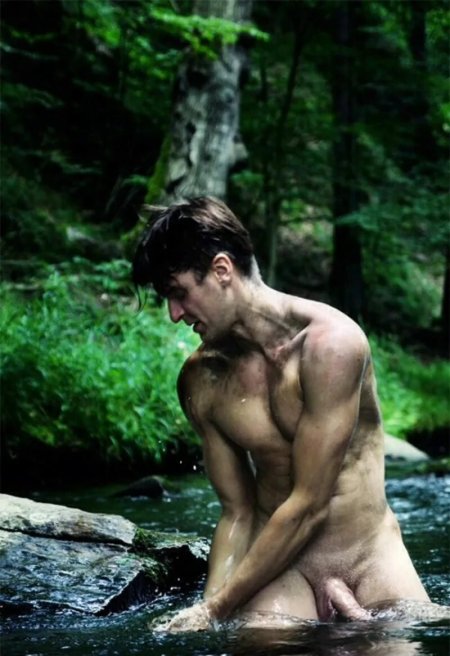 Half naked guy in the Forest