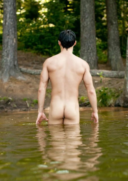 Naked boys in nature