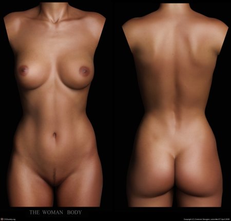 Beautiful naked female body