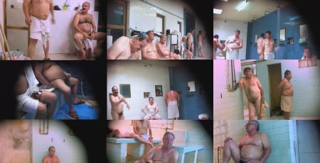 Nudist nude in Sauna Spy cam