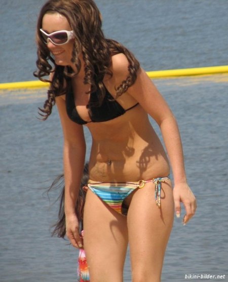 Flashed in a swimsuit