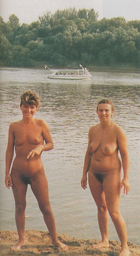 Retro adult nudist women