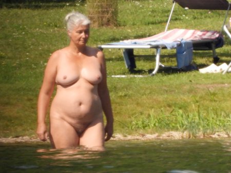 Mature nudists in everyday life