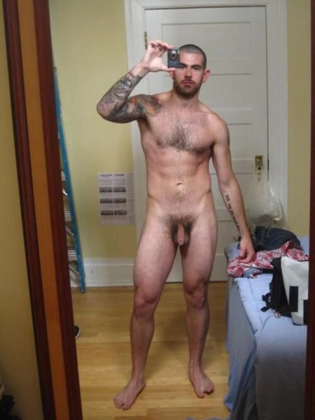Naked hairy guy private