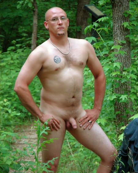 Naked mature men on nature