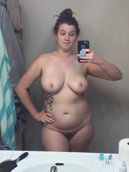 Mature aunt selfie chubby without panties
