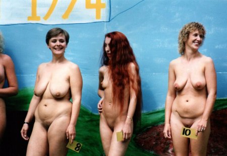 Contest of naked hairy women