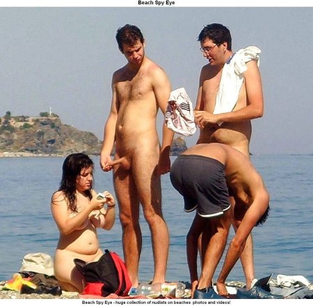 Erection on a family beach