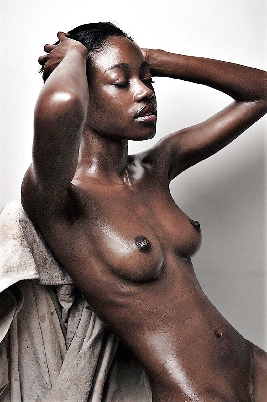 Beautiful breasts of a black woman