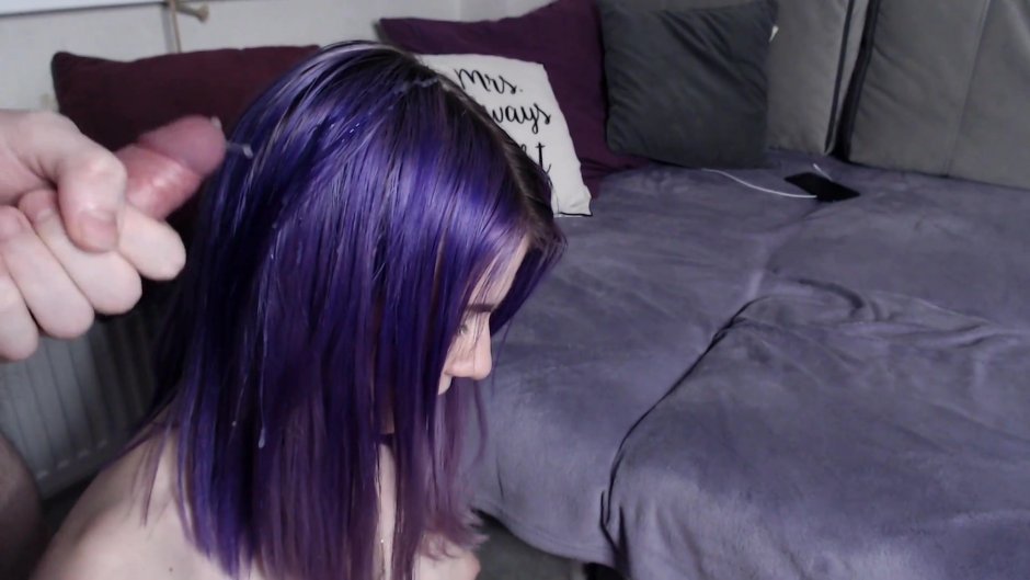 Jasmine James Purple hair GIF