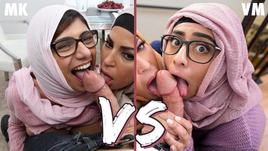 Julianna Vega and Mia Caliph in a scarf